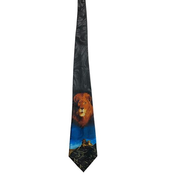Steve Harris Lion Vintage Novelty Necktie Polyester - Picture 3 of 6